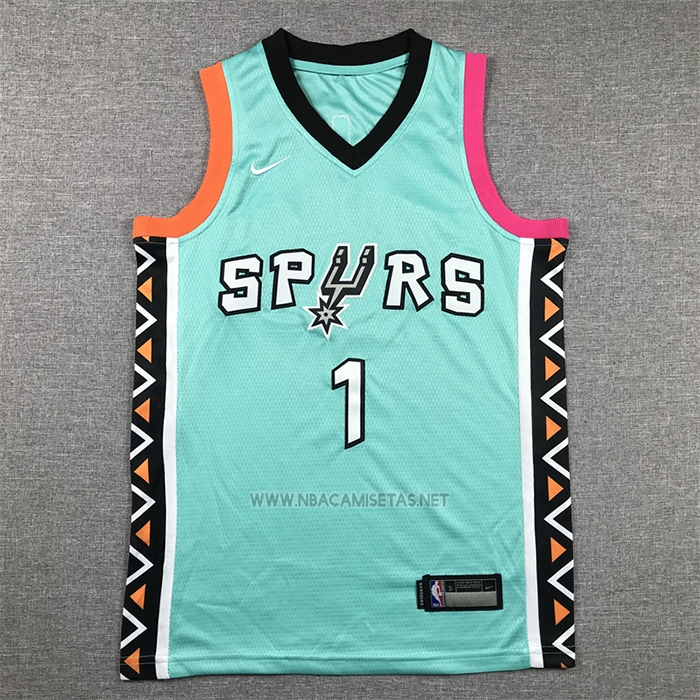 Camiseta Nino San Antonio Spurs Victor Wembanyama NO 1 Ciudad 2022-23 Verde